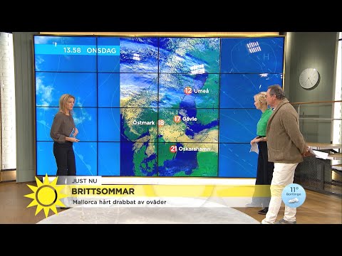 Sensommarvärme i hela landet till helgen - Nyhetsmorgon (TV4)