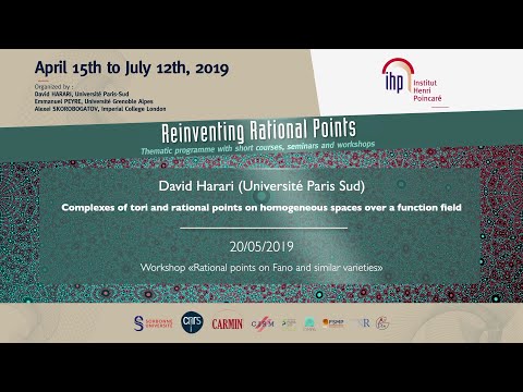 Complexes of tori and rational points on homogeneous (...) - Harari - Workshop 1 - CEB T2 2019