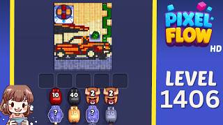 Pixel Flow Level 1406 Solution Walkthrough