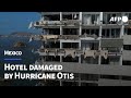 Aerial footage shows Mexican hotel devastated by hurricane | AFP