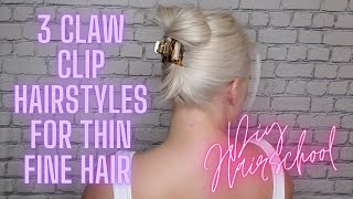 Trendy Claw Clip Hairstyles for Thin/Fine Hair: Easy Tutorial!