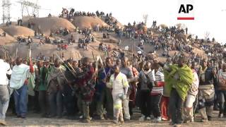 Workers at platinum mine continue to protest over 
