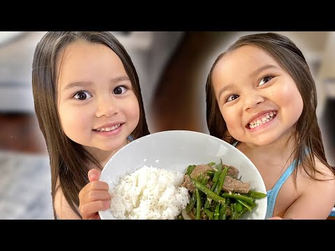 BEEF GREEN BEANS STIR FRY MUKBANG 먹방 | Mini Phan Club