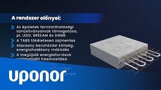 Uponor TABS: termikusan aktivált épületrendszer hűtésre és fűtésre