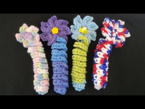 Crochet- Alejandra's Pinwheel Flower Curl- a Fidget/Sensory Item @CrochetingAroundMyKitche-uw8zq
