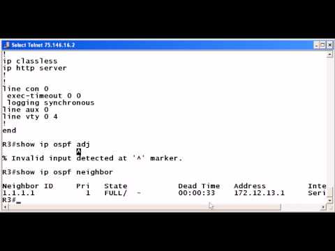 CCNA And CCNP Tutorial:  OSPF Commands And Point-To-Point Networks