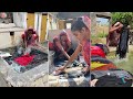 Clothe Washing Style Indian Village Hard Working Women Clothe Washing Hardwork