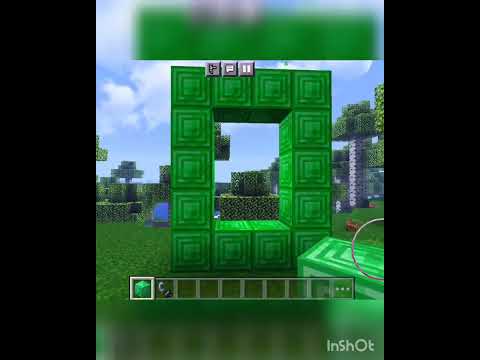 Emerald Portal in Minecraft No mod!!!! |#short #build #minecraft #instagram