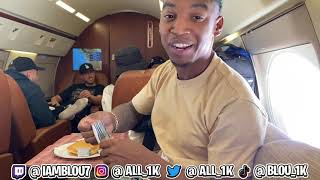 FIRST TIME FLYING ON A PRIVATE JET !!! FT ADIN , RICE,  MIKE , BANKS