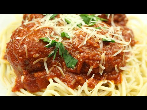 How to Make Cheese Stuffed Meatballs | Easy Spaghetti Recipe