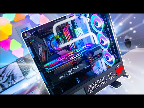 $4000 High End Custom Water Cooled Among Us Gaming PC Build - RTX 3080