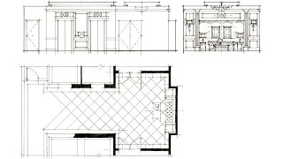 Design Sketch, Elevator Lobby, 3 Plan Elevation: Ink, 240215