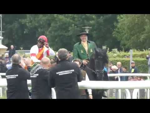 150. Deutsches Derby 07.07.2019, Sieger Eduardo Pedroza mit Laccario