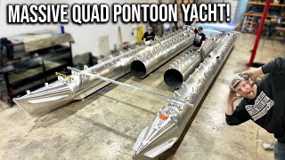 Quad-Tune Pontoon Yacht Build - Welding Massive Pontoons for Our Biggest Project Yet!