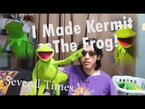 I Made a Kermit the Frog Replica (I tried :] ) #puppetry #puppet #kermitthefrog #replica