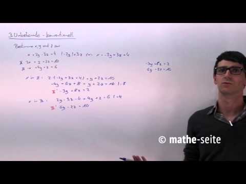 Gleichungssysteme mit drei Gleichungen und drei Unbekannten lösen, Beispiel 1 | G.02.08