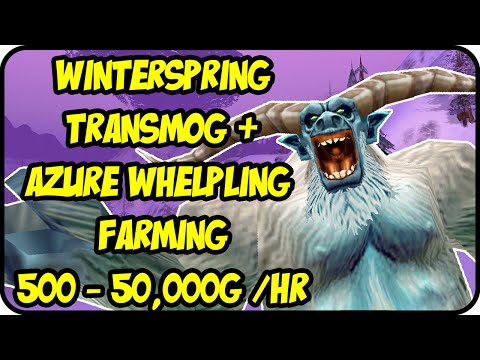 WoW Gold Farming Patch 6.2.4: Winterspring Transmog Gold Making - Azure Whelpling Farming - WoD Gold