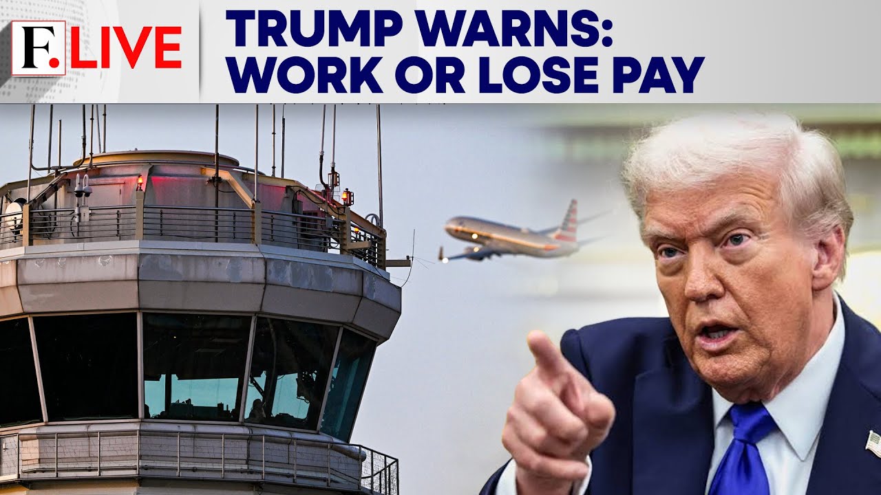 Trump Threatens Air Traffic Controllers Amid Shutdown As US Advances Stopgap Bill | Firstpost Live