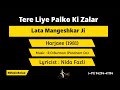 Tere Liye Palko Ki Jhalar Karaoke Harjaee Musicrelux Lata Mangeshkar RD Burman Ji