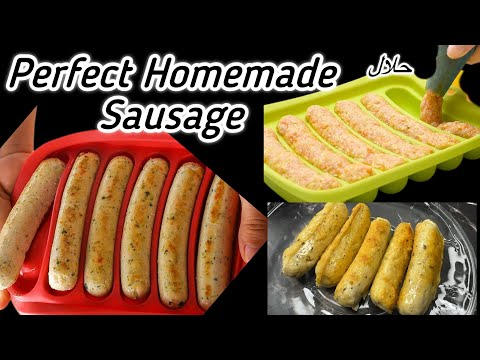 How To Make Chicken Sausages At Home ! Homemade Chicken Sausages Recipe! Recipe Hub With Lubna