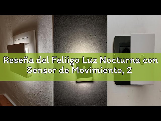 Vídeo relacionado con Feliigo Luz Nocturna con Sensor de Movimiento, 2 Piezas Luz Nocturna Infantil Enchufe Regulable con 3 Modos, Brillo Ajustables para Habitación de Niños, Baño, Pasillo, Cocina, Escaleras