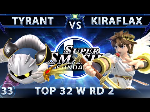 SSS 33 - NME Tyrant (Meta Knight) Vs. KiraFlax (Pit) SSB4 Winners Round 2 - Sm4sh Wii U - Smash 4