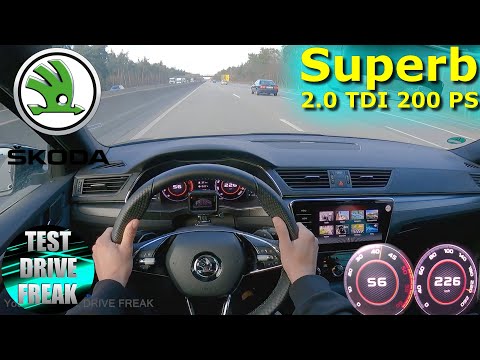 2022 Skoda Superb 2.0 TDI SCR DSG 200 PS TOP SPEED AUTOBAHN DRIVE POV