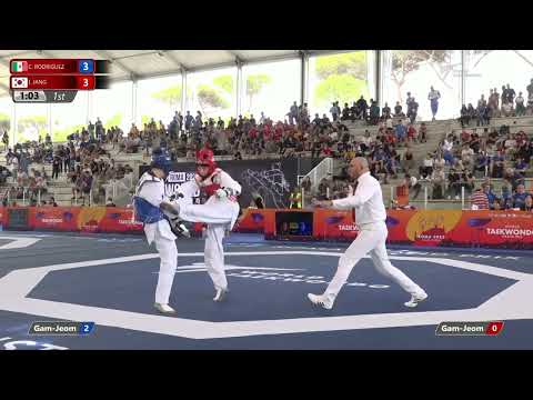 322 M-58kg R-16 RODRIGUEZ Cesar MEX 🔵 vs 🔴 JANG Jun KOR I Rome 2022 World Taekwondo GP