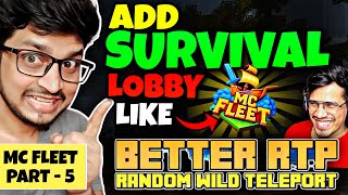 How To Add Survival Lobby & Setup RTP NPC like McFleet in Aternos | BetterRTP Plugin