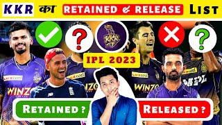 KKR Retained Players 2023|KKR Release Players 2023|IPL 2023 KKR Retained or Released Players List