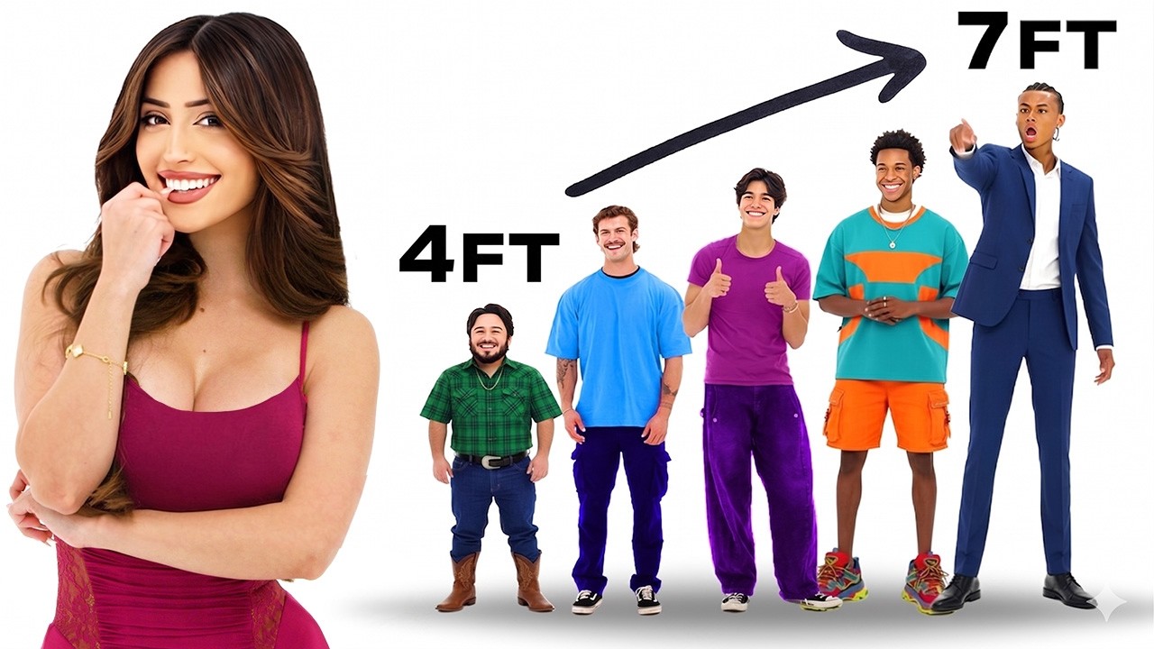 Blind Dating 6 Guys from Shortest to Tallest