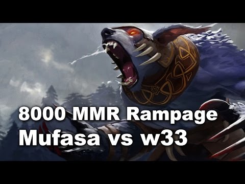 8000 mmr Rampage Mufasa Ursa vs w33 Windranger EU West Dota 2