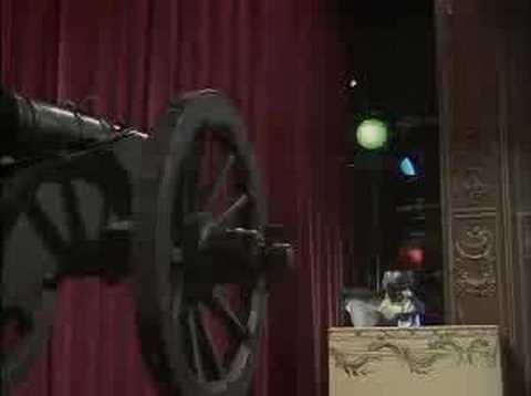 Der große Gonzo fängt eine Kanonenkugel