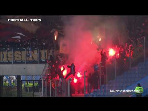29.11.2014 Hansa Rostock - Dynamo Dresden I Choreo, Pyro, Stimmung, Spielunterbrechung