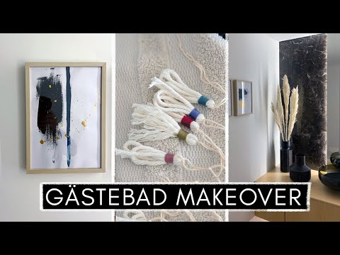 Gästetoilette MAKEOVER - 4 DIY & Dekoideen für ein kleines Badezimmer, z.B. Handtücher besticken