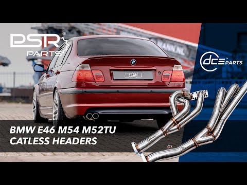 BMW E46 328i DCE Parts Catless Headers, 200 Cell 330i Midpipe & Eisenmann Race Muffler - Revving