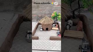 how to make mini hut with clay | clay hut | mini clay  house 🏠 | mitti ka ghar kaise bnaye |