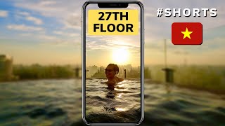 Rooftop Infinity Pool in Saigon, Vietnam 🇻🇳| Hotel Des Arts #shorts