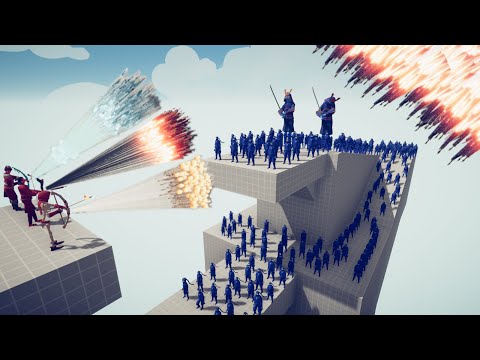 HUGE NINJA ARMY vs. BRIDGE OF GODS | TABS - Totally Accurate Battle Simulator