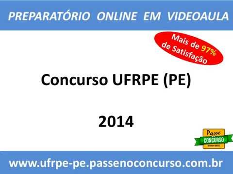 Concurso UFRPE, UFRPE PE - Nível Médio