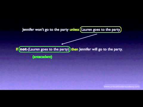 Propositional Logic: A unless B