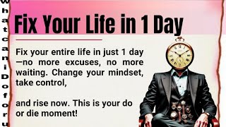 Fix Your Entire Life in 1 Day  || 💯  No More Excuses, Just Action || Do or Die || Graded Reader 🔥
