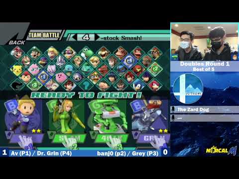 "Ascension 3/19/22" - Av (Lucas)/Dr. Grin (Sheik) v. banj0 (ZSS)/Grey (ROB) - Doubles R1