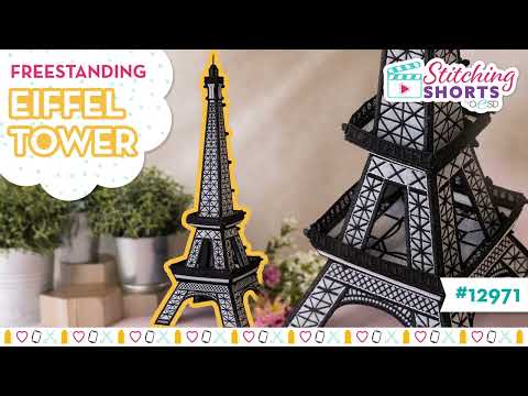 Paris Meets Machine Embroidery- Freestanding Eiffel Tower