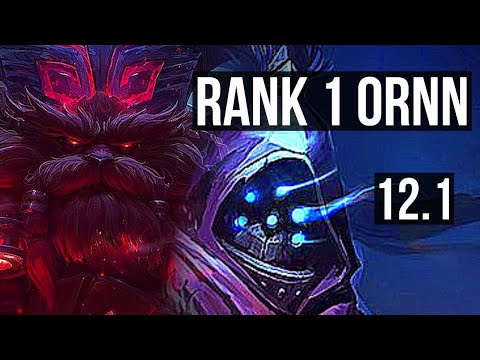 ORNN vs JAX (TOP) (DEFEAT) | Rank 1 Ornn, 2.2M mastery, 600+ games, 4/2/8 | BR Grandmaster | 12.1