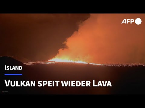 Vulkan in Island speit wieder Lava - Dorf evakuiert | AFP