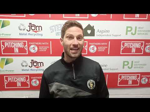 Ian Richards talks after 1-0 win over Pontefract Collieries