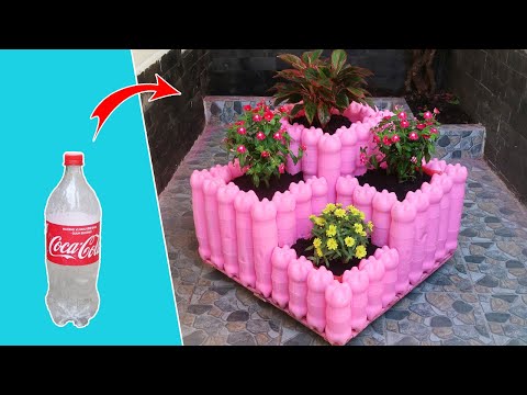 Amazing ideas for Making Flower Pot Recycling plastic Bottles into flower Pot