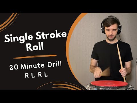 20 Minute Single Stroke Roll Workout at 80 BPM for Speed & Control