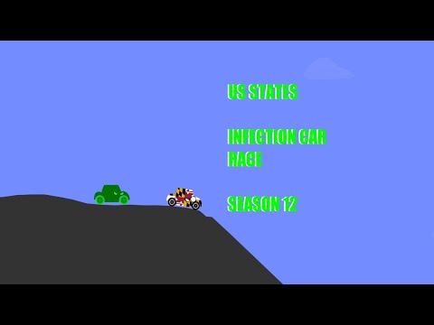 US States Infection Car Race | Country Cars | Algodoo | Season 12